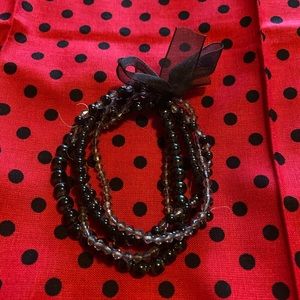 fields of Black & Grey Bracelet